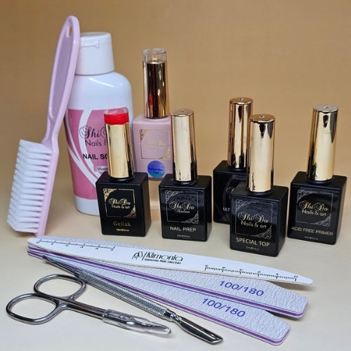BIAB starterspakket shidonails compleet gellak systeem zonder lamp
