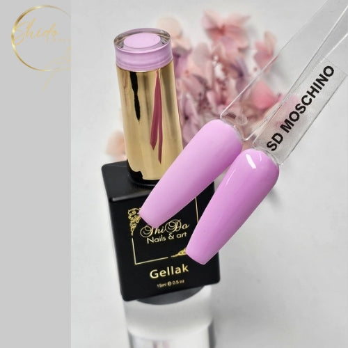 Zacht lila gellak- volle dekking en rijke diepe kleur van Shidonails & Art