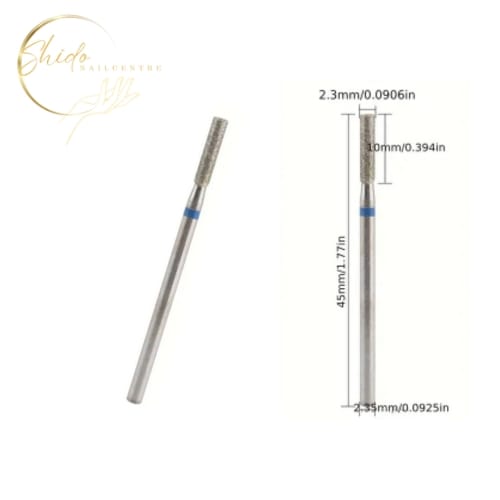 rechte manicure bit met maattabel ernaast