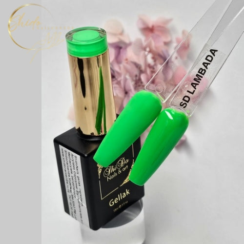 neon groene gellak- volle dekking en rijke diepe kleur van Shidonails & Art