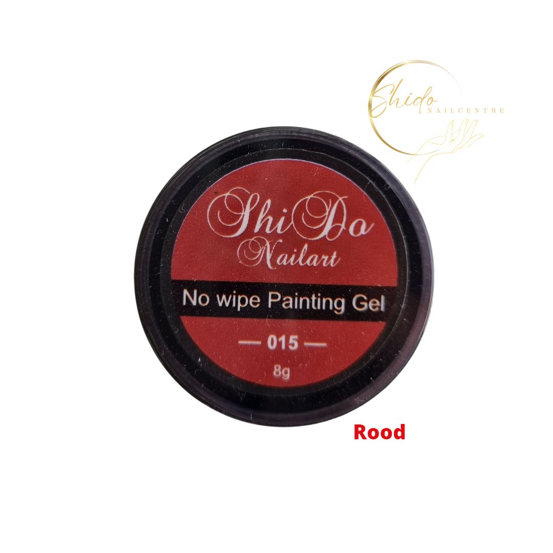 Rood 015 – ShidoNails® – painting gel in klassiek rood (non-wipe) 5ml