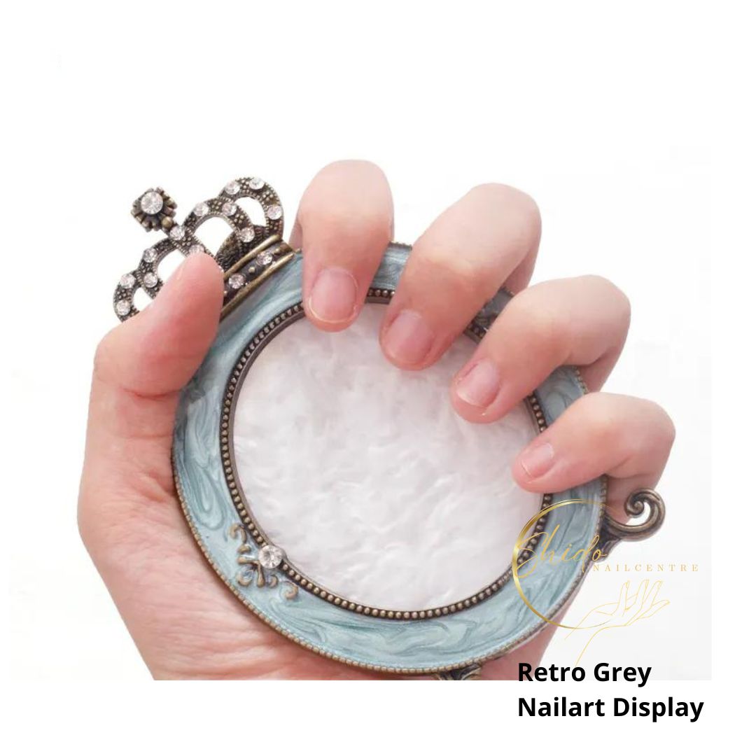 Retro Kroon Display Blauw - ShidoNails® - nailart display