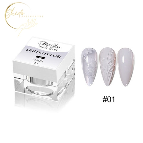 Pat Pat nr01 - ShidoNails® – wit nailart gel 5-in-1