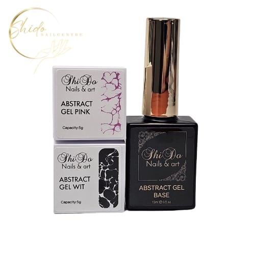 Shido Nails® Abstract Gel Set – Base + Pink + White