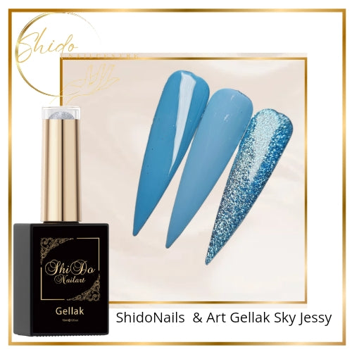 Sky Jessy  - ShidoNails® - grijsblauwe gellak 15ml