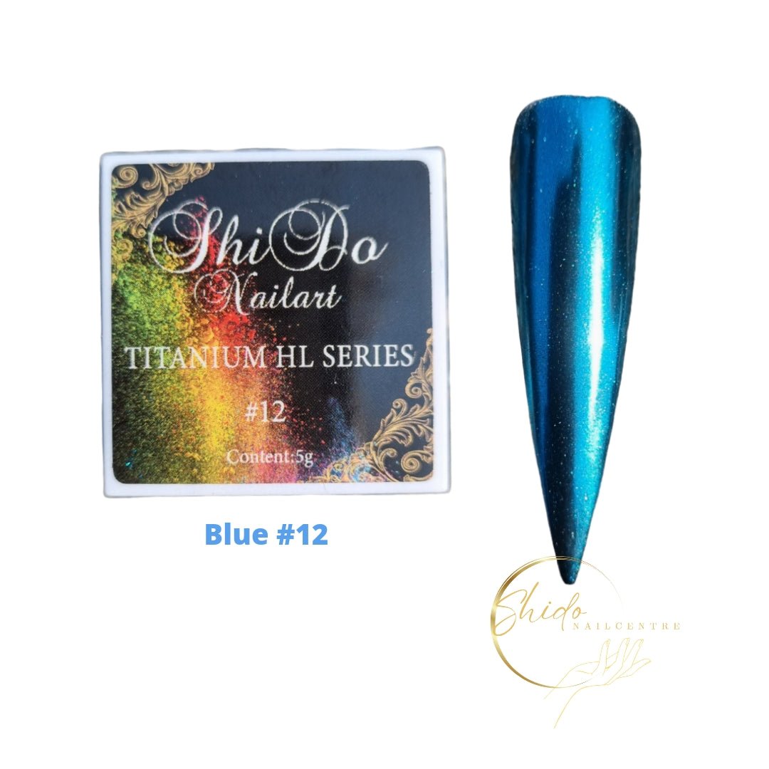 Titanium Blue #12- ShidoNails® - chrome poeder 5gr
