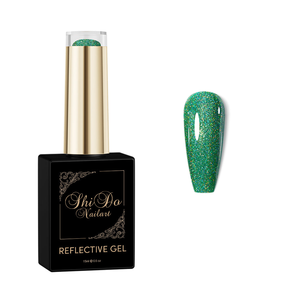Flash Dark Green - ShidoNails® - reflecterende gellak 15ml