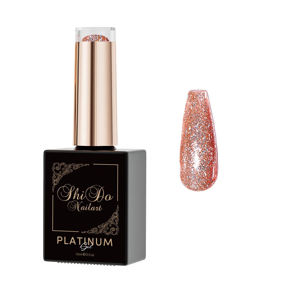 Glitter Peach - ShidoNails® - glitter gellak 15ml