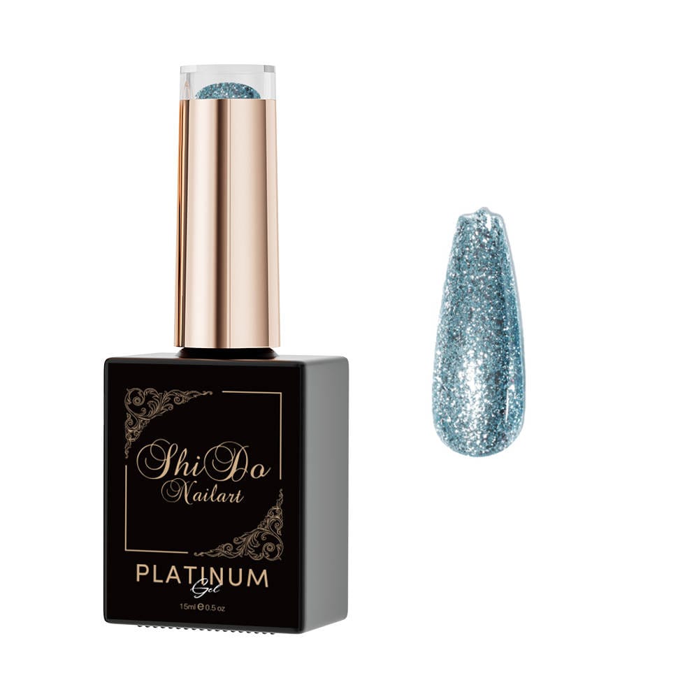 Glitter Zilver - ShidoNails® - glitter gellak 15ml