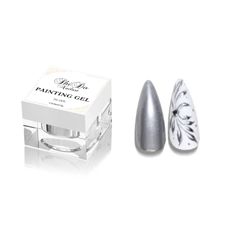 Painting Gel Silver - ShidoNails® - paintinggel voor nailart 5ml