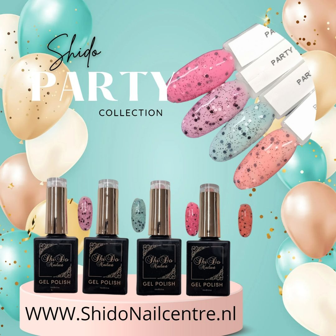 Party Collection - ShidoNails® - 4 vrolijke pastel kleuren gellak