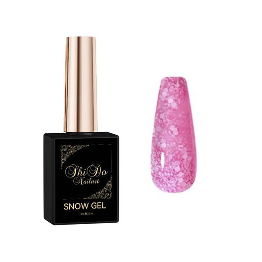 Snow Roze - ShidoNails® - transparant met spikkels gellak 15ml
